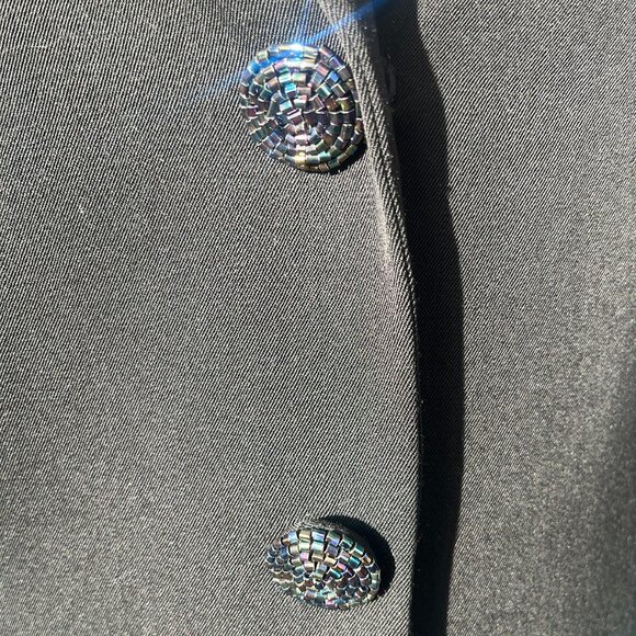 NWOT, Vintage Lulu Bravo Blazer, Iridescent Beaded Sleeves, Sz 12  - Picture 11 of 16